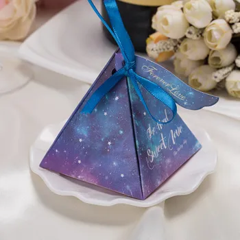 

50PCS Romantic star wedding candy box paper packaging gift box free shipping