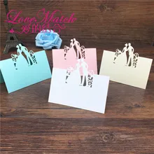 40pcs Bride and Groom Laser Cut Place Cards Wedding Name Cards Guest Name Place Card Wedding