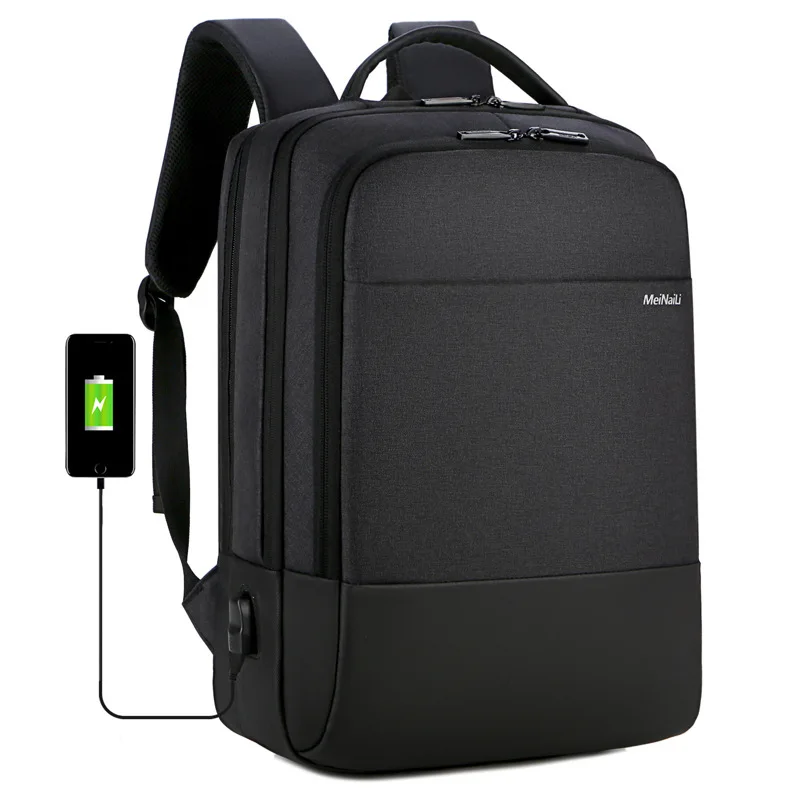 

Laptop Usb Backpack School Bag Anti Theft Men For Backbag Travel Daypacks Leisure Backpack Mochila Business Bag Unisex Black