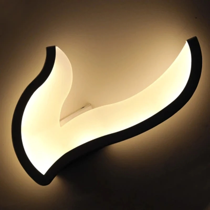 

2017 Ce Real Luminaire Applique Murale New Arc Led Wall Lamp For Lighting Bedroom Ac100-265v Light Indoor Lamps And Lanterns