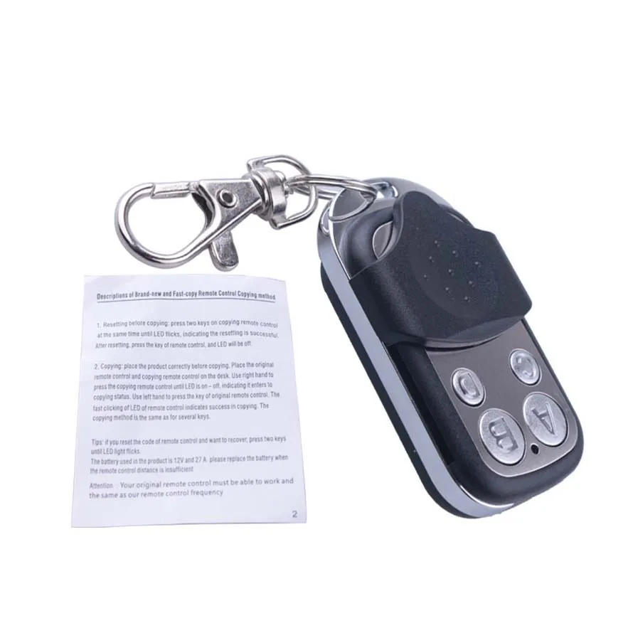 

Elistooop Universal Wireless 433Mhz Remote Control Copy Code Remote 4 Channel Electric Cloning Gate Garage Door Auto Keychain