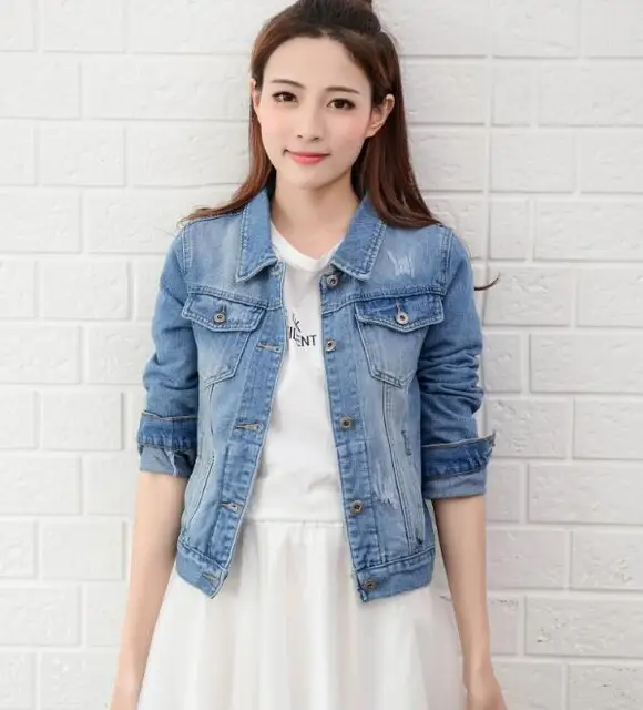 Basic Denim Jacket For Women Casual Casaco Feminino Female Jacket Jean Vintage Dzhinsovki Coat Jackets Harakuju Women Black