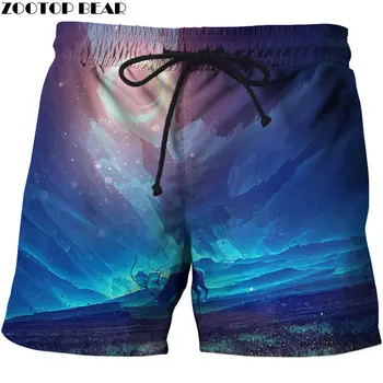 

Cows Graze Under The Stars 3D Printed Board Shorts Elastic Waist Beach Shorts Summer Male Clothing Short Trousers ZOOTOP BEAR