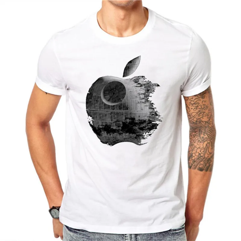 

Summer Men T Shirts Fashion Weathering Apple Design man'short Sleeve Tops Tees Clothes white clothing