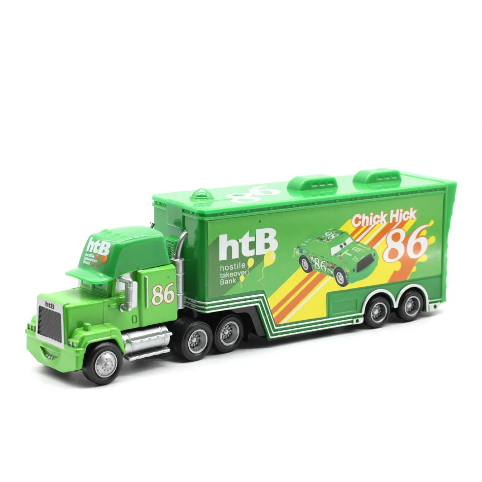 Disney Pixar Cars 2 игрушки шт. Lightning Mcqueen mack truck король 1:55 литье под давлением