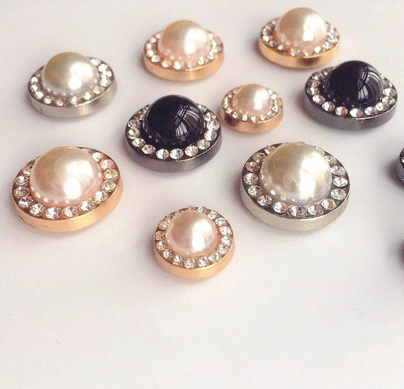 

inlay pearl and rhinestone surround rivets srewed stud for bag, hat, shoe,leather chocker decoration diy craft accessories