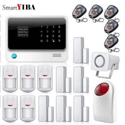 SmartYIBA Wifi App Integrated In font b Alarm b font with Red Flash Siren GSM GPRS