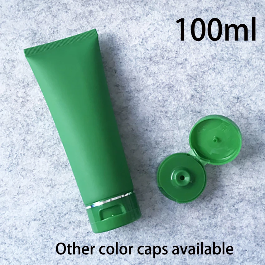 Buy Matte Green 100ml Plastic Cosmetic Cream Bottle