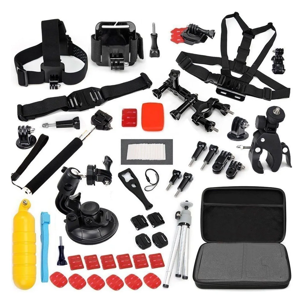 

Accessories Set Kit 60 in 1 for Gopro Hero 4 3+ 3 2 Bag Monopod Head Chest Strap