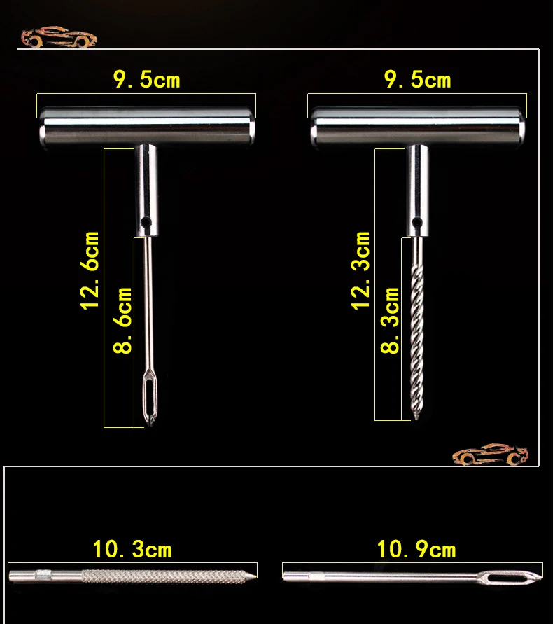 11 шт. автомобильный мотоцикл аварийный сверхмощный бескамерный прокол шин Ремонтный комплект набор штекеров автомобильный набор для ремонта шин инструменты для ремонта шин