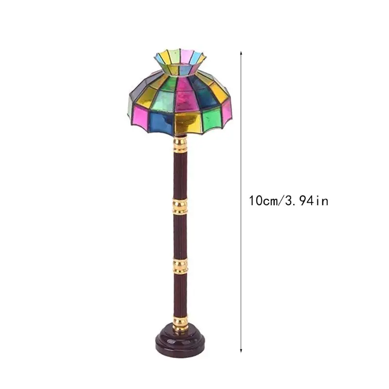 1:12 мини DIY кукольный домик Миниатюрный светодиодный светильник-торшер лампа свет Гостиная Кукольный дом аксессуары Игрушка