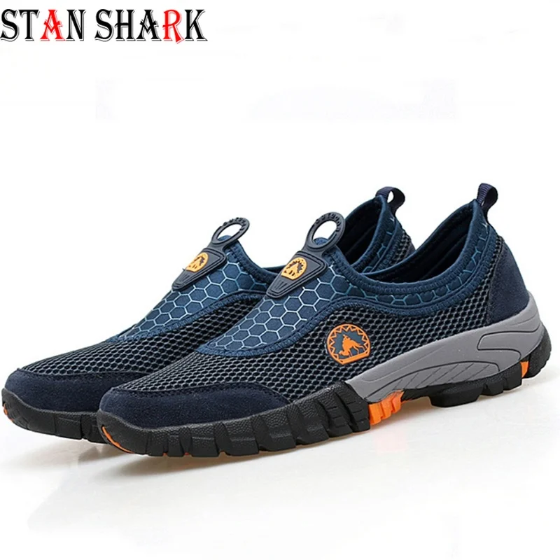 

New Men's Summer Style Male Mesh Shoes For Men Adult Casual Breathable Light Quality Driving Walking Sneakers Slip On Footwear