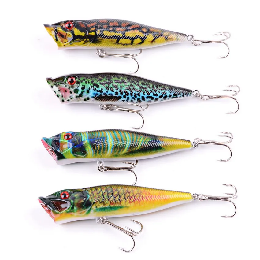 

4pcs 12g 9.5cm Good Quality Poppers Hard Fishing Lures Floating Popper Topwater Fishing Lure Isca Artificial