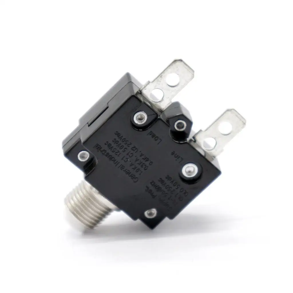 12V-24V Push Button Resettable Circuit Breaker with 2 Quick Terminals 15AMP Excessive Current High Sensitivity