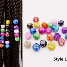 20 шт-50 шт цветные детские косички для вязания крючком, косички для волос, дредлок, бусы, кольца, трубки, косички, аксессуары для волос для девочек