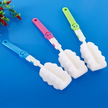 New Environmental Smiley Cleaning Brushes For Glass Milk Bottle/Family Use Glass Sponge Cheap Cleaning Brush