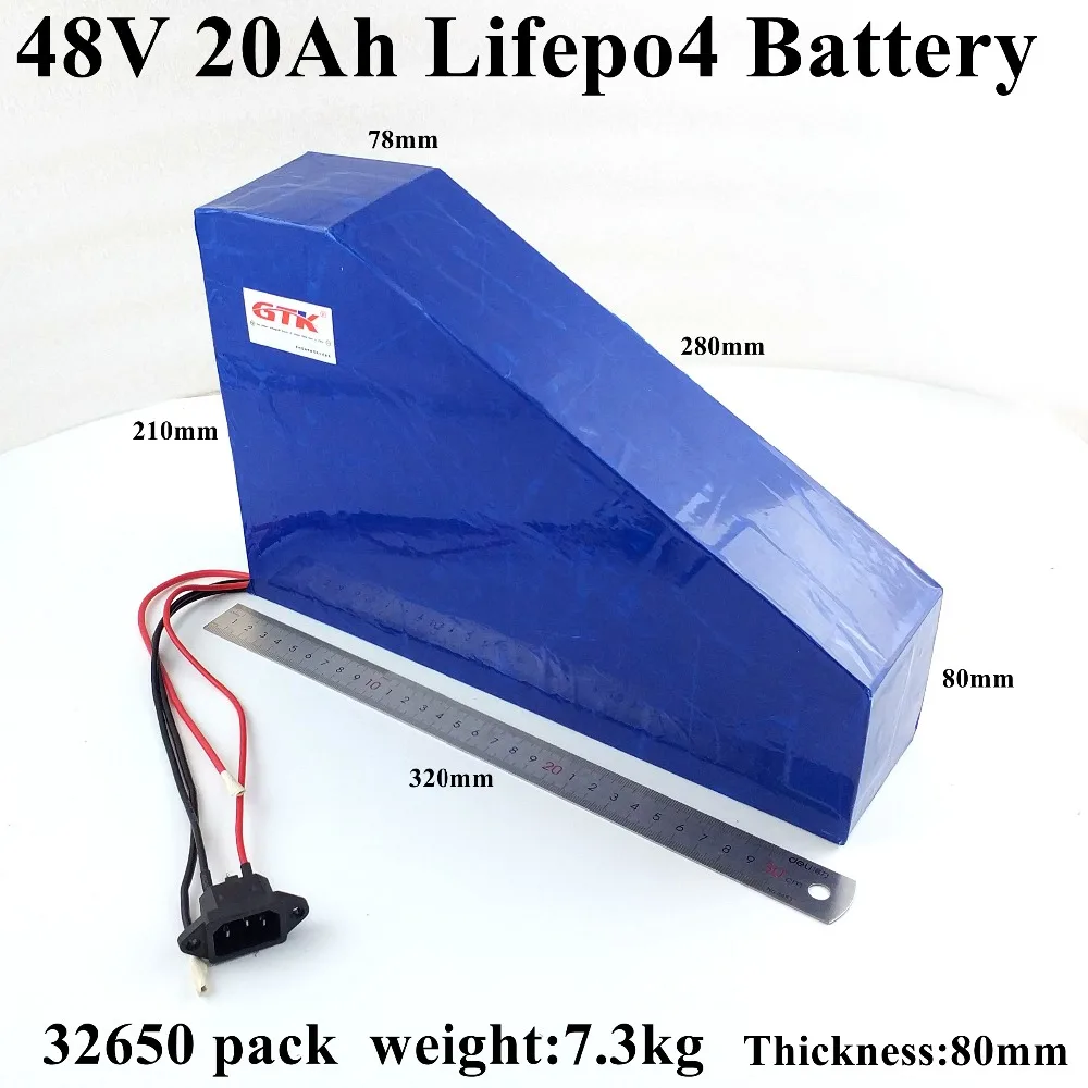 48v 30Ah lifepo4 аккумулятор треугольник для электрический скутер велосипед 500w 1500w Мотор 48v литиевый 2000w+ 58,4 V 5A зарядное устройство