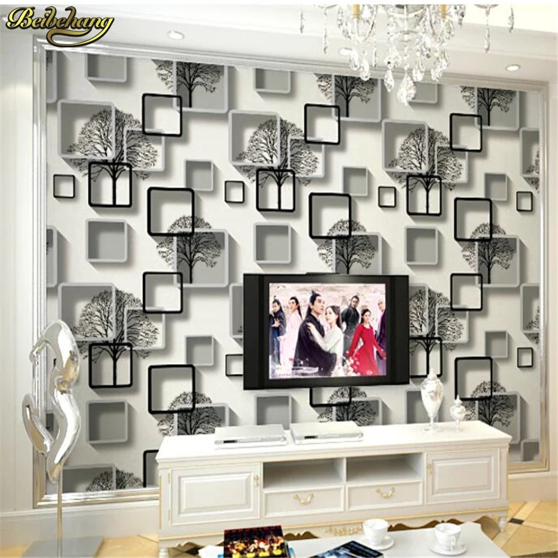 beibehang Living room TV wall wallpaper 3D stereo home decoration bedroom wallpaper hotel hotel theme room papel de parede