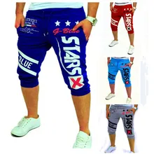 Модные новые мужские брюки эластичный шнурок на талии печать свободные спортивные брюки#30