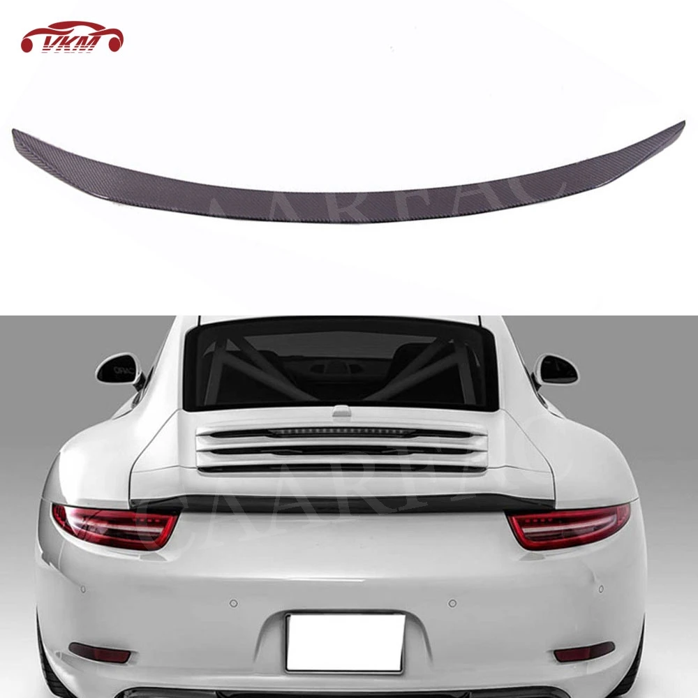 

Carbon Fiber Rear Trunk Spoiler Fit For Porsche 911 Carrera 991 2012 2013 2014 2015 FRP Rear Wing V-RT Style