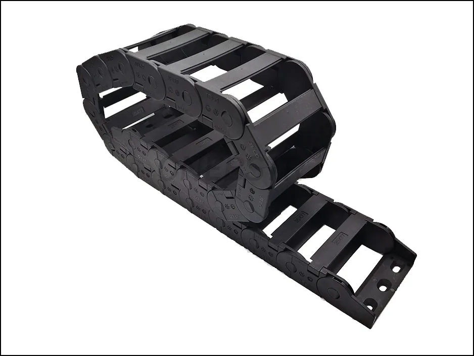 JFLO 25x77mm 1 Meter Wire Carrier cable Drag Chain Connection Interior Opening Protection Towline  with end Joints Tanks chain 6
