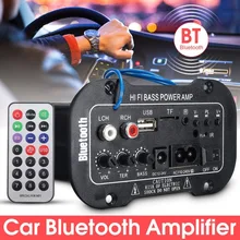 2018 Новый 1 комплект усилитель автомобильный Bluetooth HiFi бас Мощность AMP стерео цифровой усилитель USB TF пульт дистанционного управления для автомобилей аксессуары для дома