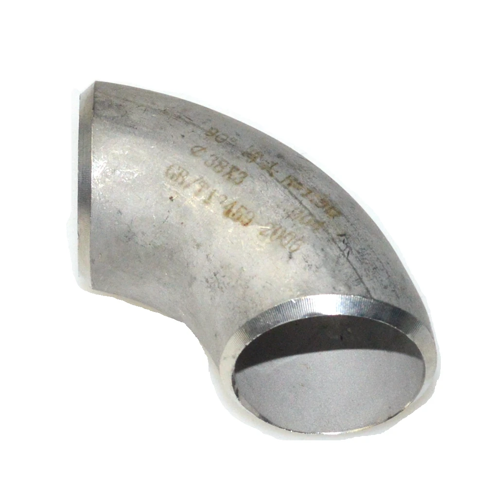 304 Stainless Steel Connector Butt Weld Elbow Angle Pipe Fitting 90