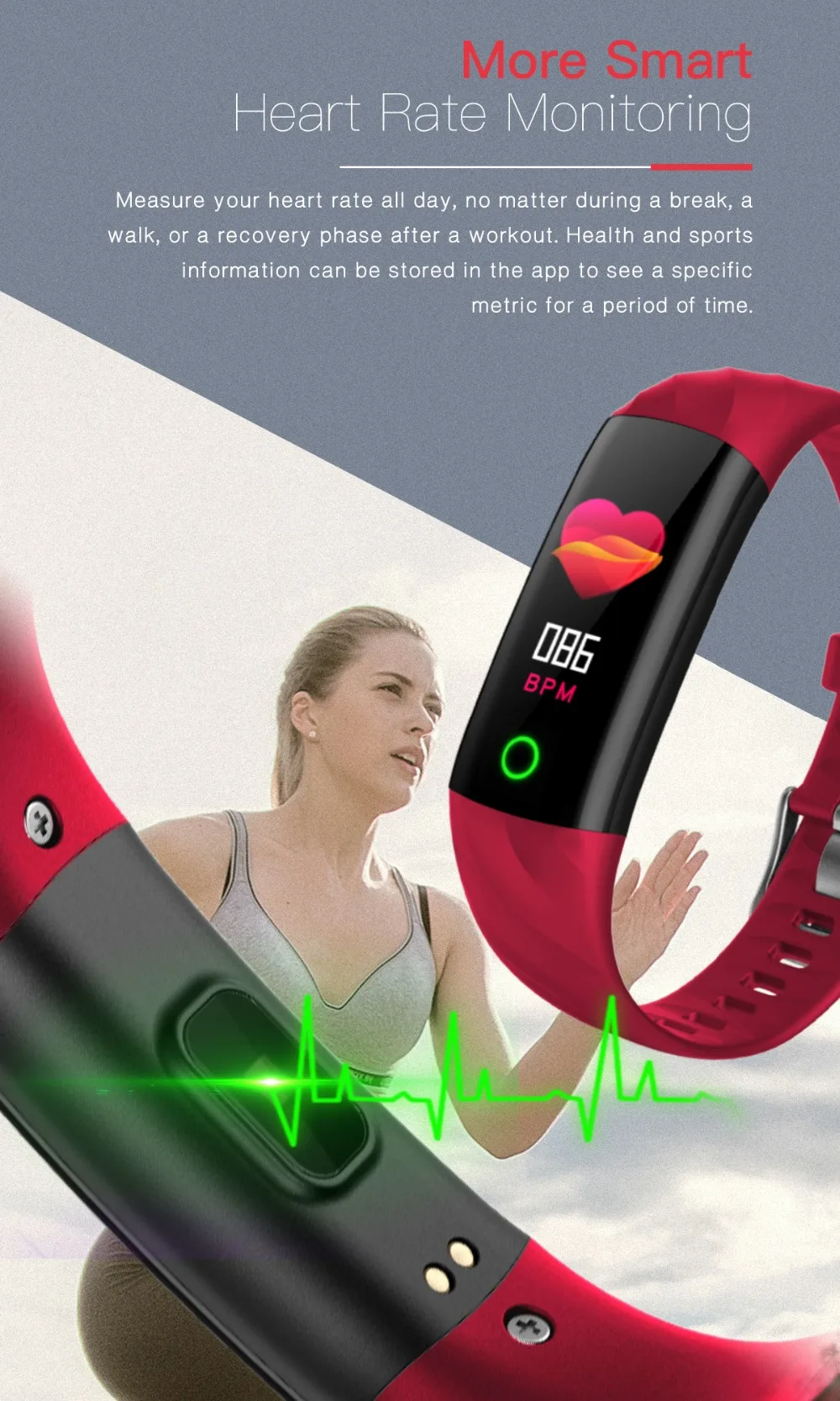 Смарт Bluetooth Водонепроницаемый Цвет Экран сердечного ритма браслет крови Давление/Монитор кислорода Фитнес трекер часы S5