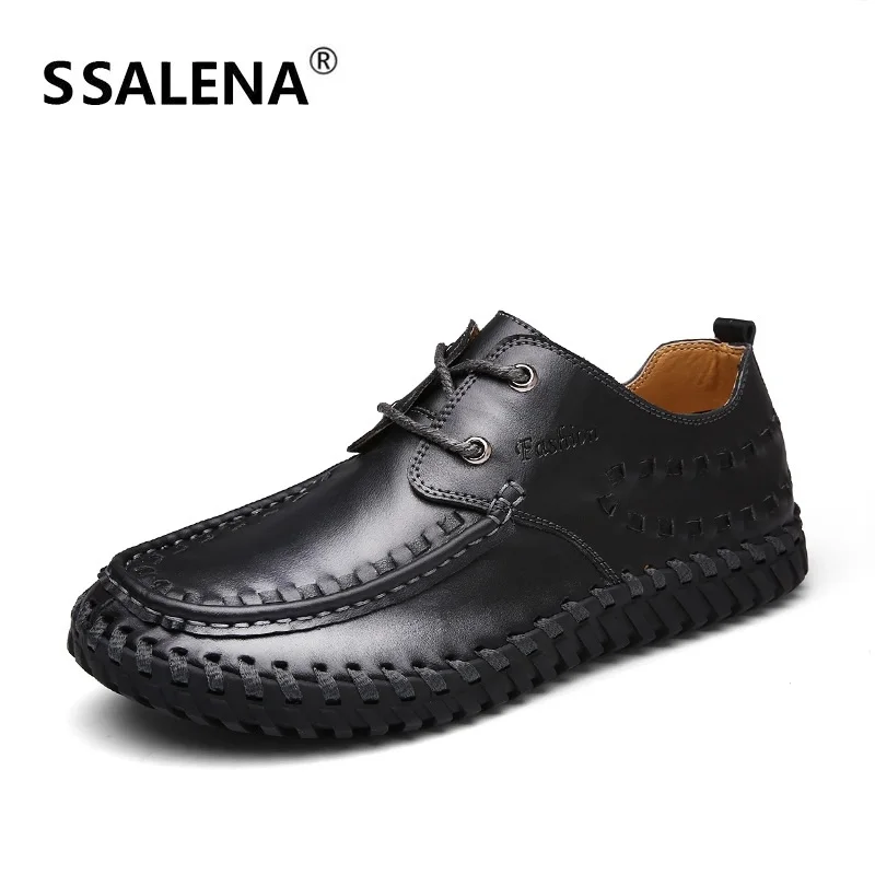 

Men Leather Casual Shoes Male Breathable Flats Shoes Men Business Formal Footwear Lace-Up Wear Comfort Shoes B2858