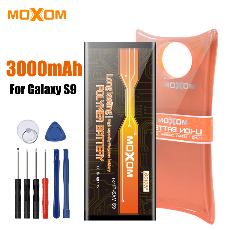 

MOXOM Battery For Samsung Galaxy S9 EB-BG960ABE 3000mAh Replacement For Samsung S9 Battery G960 G960F G9600 SM-G960 Free Tools