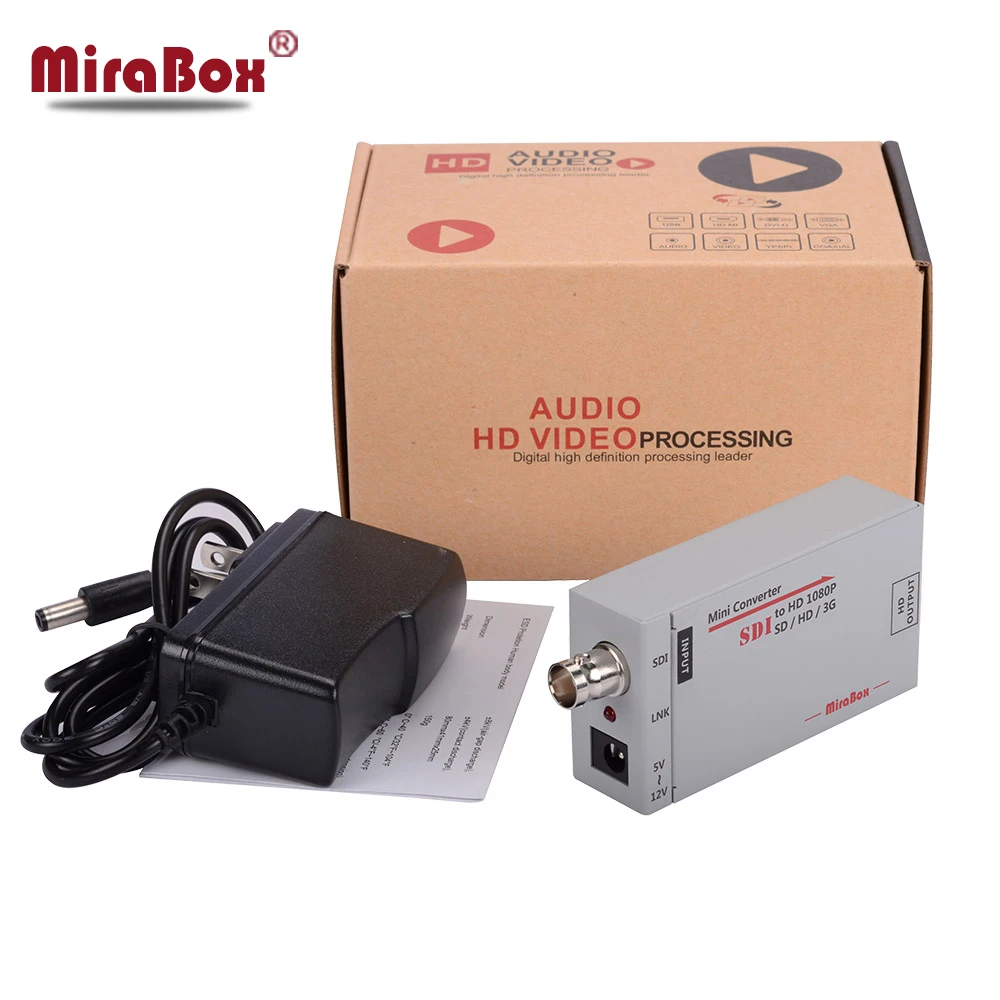 Портативный Преобразователь MiraBox sdi в HDMI Full HD BNC мини-SD-SDI/3G-SDI адаптер для вождения