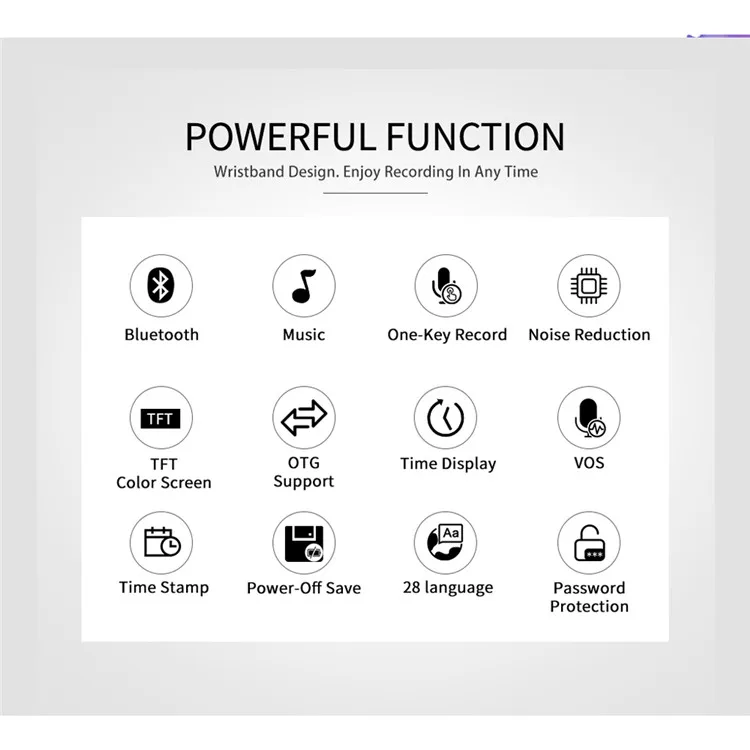bluetooth leitor de música com gravador de