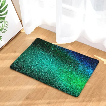 

CAMMITEVER Rainbow Aurora Sequins Anti-Slip Carpet Door Mats Doormats Outdoor Kitchen Bathroom Living Room Floor Mat Rug Hot