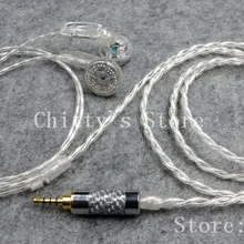 DIY беруши 2.5 мм сбалансированный штекер 300 Ом Посеребренная проволока