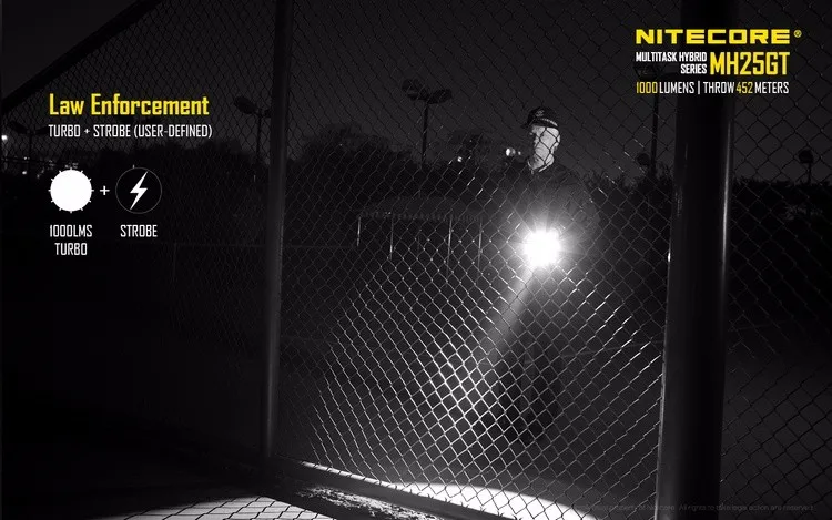 Presente do Feriado Recarregável para Bicicleta ao ar Desconto Nitecore Equitação Conjunto 1000lm Lanterna Livre Portátil Tocha Mh25gt 13 Luzes e Iluminação