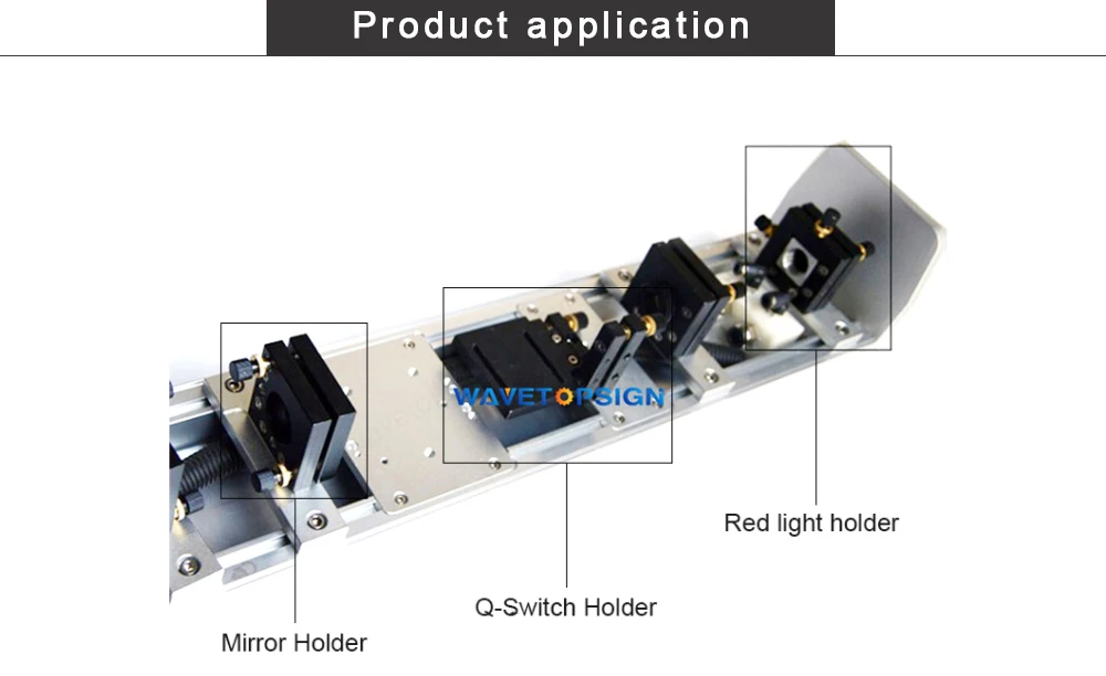 WaveTopSign лазерный держатель зеркала для машины 2D крепления Q-Switch держатель зеркала 20x5 мм 4D держатель использовать для красный светильник 12x36 мм