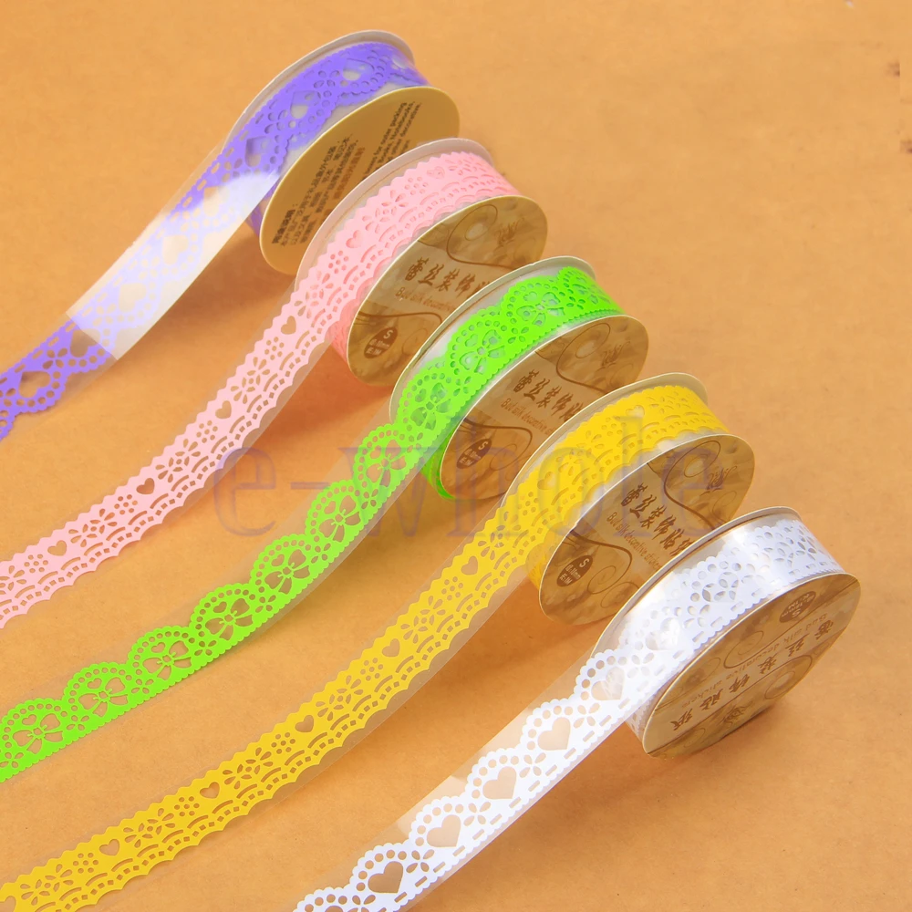 

5pcs Decorative Sticky Adhesive Lace Tape for DIY Craft HG792