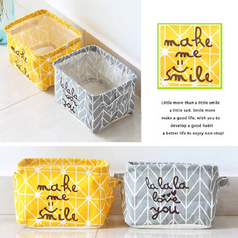 

Newest So Hot Nordic Style Simplicity Linen Desk Storage Box Holder Jewelry Cosmetic Stationery Organizer Case #94883