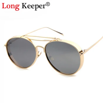 

2017 Coating Sunglass Steampunk Round Fashion Sunglasses Women Brand Designer Steam Punk Metal Sun Glasses Men Retro Gafas