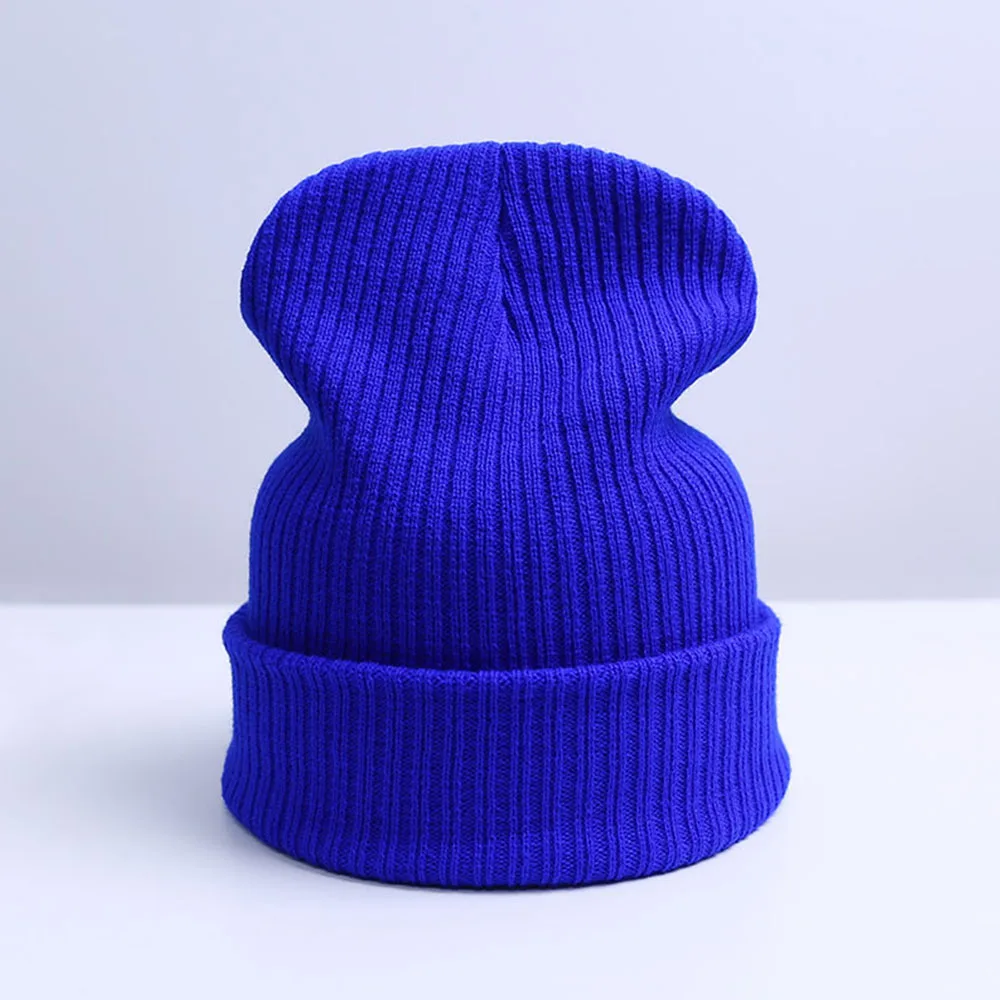 REAKIDS Skullies Beanies, детская шапка, зимняя теплая детская простая однотонная вязаная шапочка для малыша, шерстяные теплые шапки для девочек и мальчиков, шапочки, шапка - Цвет: E