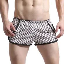 WJ мужские клетчатые шорты боксеры сексуальные мужские s Цветочные в горошек боксеры мужские повседневные свободные шорты со стрелками