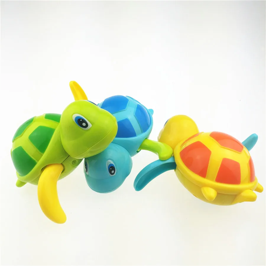 1 шт., милые Мультяшные морские животные Черепаха для новорожденных, детские игрушки для купания, заводные на цепочке, Классические игрушки для детей, развивающие игрушки