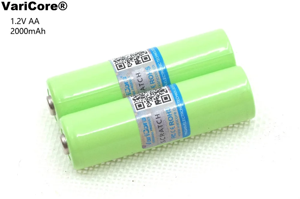 

2PCS/lot VariCore AA Ni-MH Battery 2000mAh 1.2V Rechargeable Battery High Capacity Camera/Microphone/Mouse /toys batteries