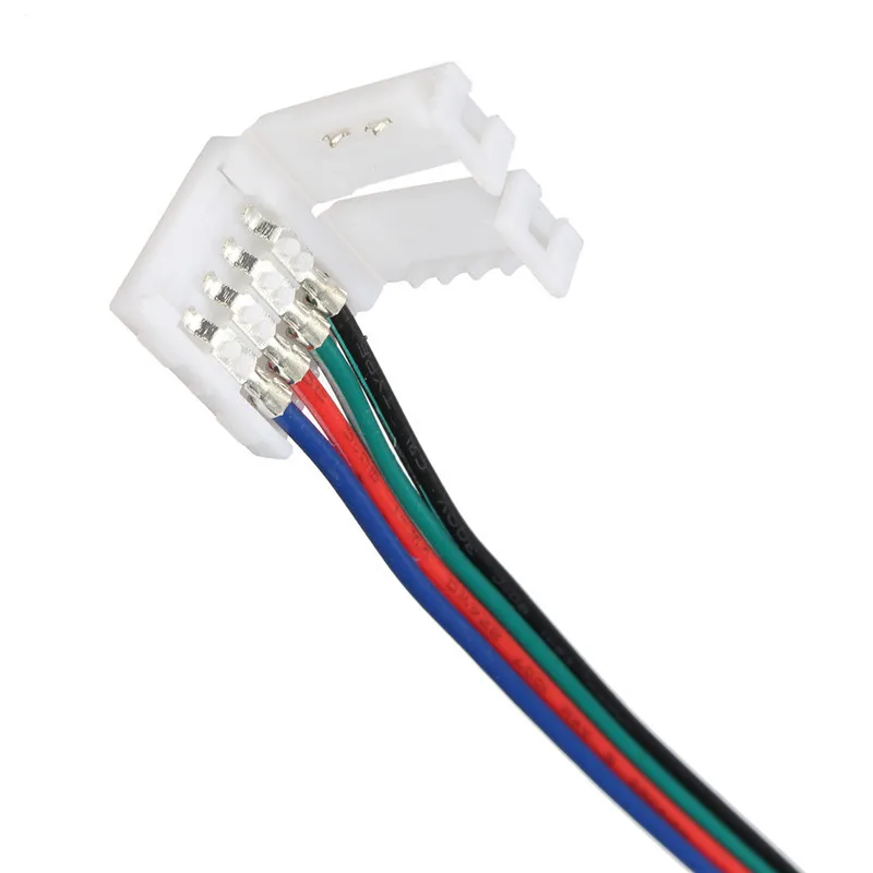 10 шт./лот мм 4pin цветных (RGB) светодиодных лент без пайки с двойным разъемом