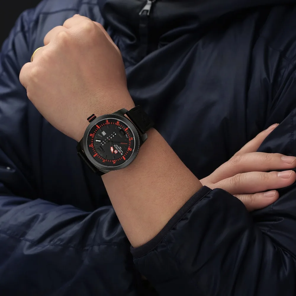 2019 Luxury Brand NAVIFORCE Date Quartz Watch Men Casual Military Sports Watches Leather Wristwatch Male Relogio Masculino Clock 5