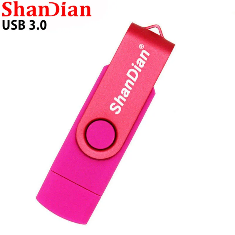SHANDIAN USB 3,0 OTG Usb флеш-накопитель, 4 ГБ, 8 ГБ, 32 ГБ, 64 ГБ, 128 ГБ, карта памяти, Usb флешка, флешка флеш-накопитель для Android