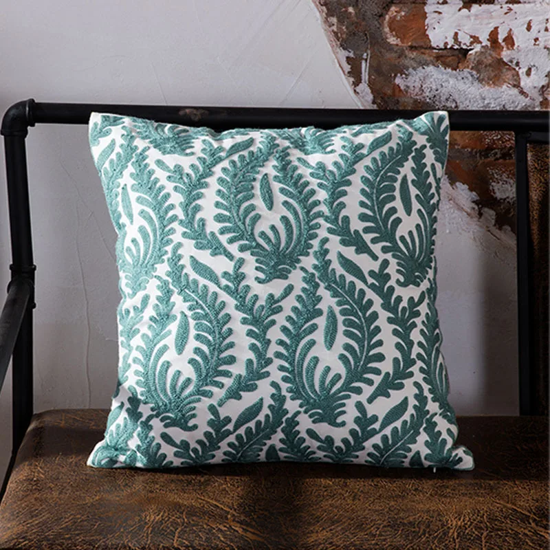 Наволочка для подушки с вышивкой 45x45 см|cushion cover|cushion cover blueblue cushion |