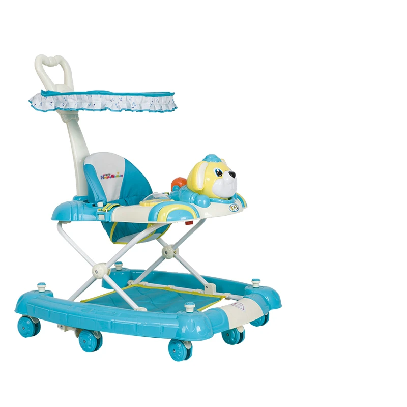 New Arrival Baby Walker Multifunctional Anti Rollover Baby Scooter U Type With Music Plate 7-18 months Portable Folding Walkers