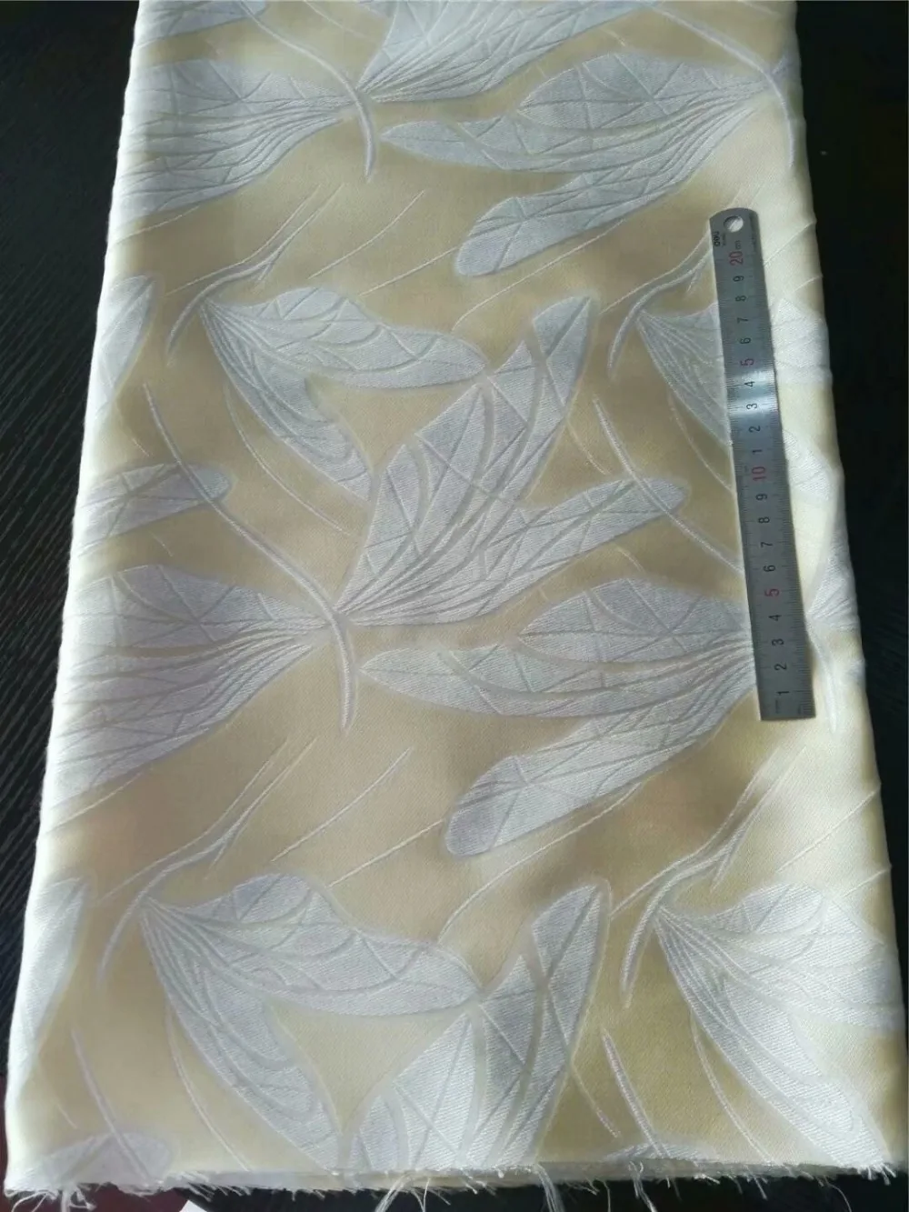 Золотая объемная из жаккардовой парчи накрахмаленная Ткань Цветы Жаккардовая Ткань Итальянская модная ткань для пэтчворка DGH01