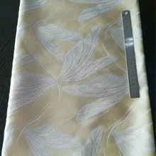 Золотая объемная из жаккардовой парчи накрахмаленная Ткань Цветы Жаккардовая Ткань Итальянская модная ткань для пэтчворка DGH01